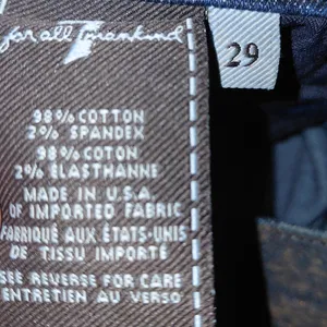 7 For All Mankind Size 29 Floral Metallic Brocade Textured Denim Jeans thumbnail 12