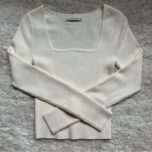 Abercrombie Long-Sleeve Ottoman Squareneck Top thumbnail 3