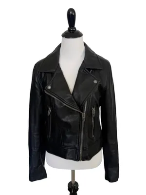BLANKNYC Black Faux Leather Jacket Size Small thumbnail 2