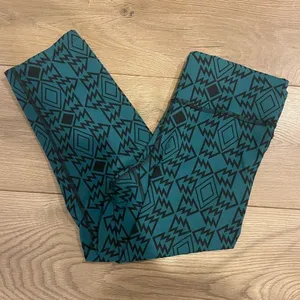 PINK by Victoria’s‎ Secret Cropped Teal Geometric Yoga Leggings XS thumbnail 2