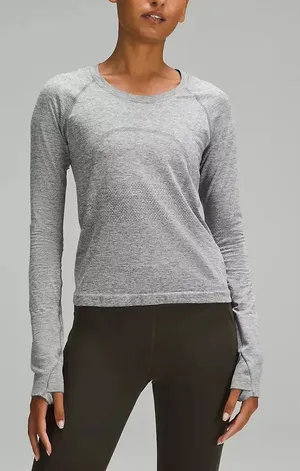 Lululemon Swiftly Tech Long Sleeve Top 2.0 Size 6 Gray Running Yoga Pilates Gym thumbnail 1
