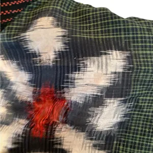 Yvonne Agaro Collections Multicolor Patchwork Cropped button down shirt Jacket Green Size L thumbnail 8