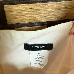 J. Crew Pink‎ And White Floral Cotton Dress Size 12 thumbnail 7