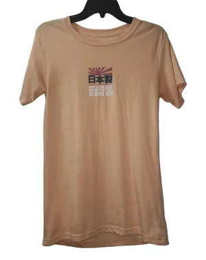 Graphic‎ T-Shirt Japanese Kanji Don't Look Back Dreams Tee thumbnail 1