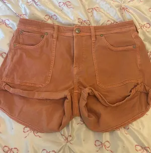 Orange American Eagle jean shorts thumbnail 1