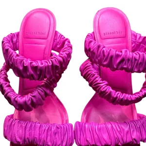 Gianni Bini Shoes‎ Womens Size 8.5 Pink Vanya Ruched Strappy Square Toe Sandals thumbnail 3