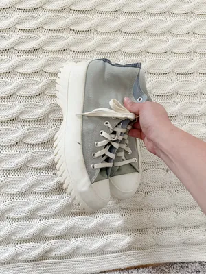 Converse Chuck Taylor All Star Lugged 2.0 platform denim sneakers in sage green thumbnail 4