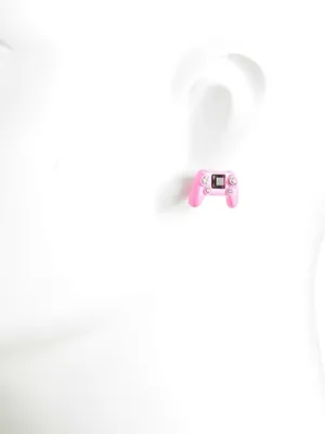 BETSEY JOHNSON Pink Game Controller Stud Earrings Gamer Girl Rhinestone Gift Box thumbnail 8