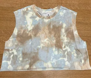 Free People Movement NWOT tank top in tan and blue size medium thumbnail 1