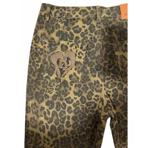 AELFRIC EDEN Jeans Denim Leopard Print Brown‎ Camo Baggy Wide Leg Unisex Size 34 thumbnail 8