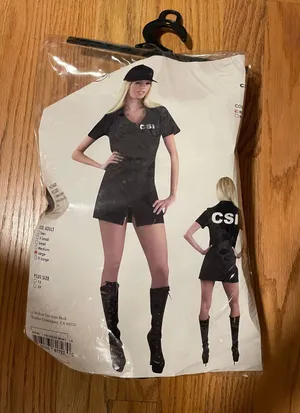 Spirit CSI women’s Halloween costume dress black large thumbnail 1