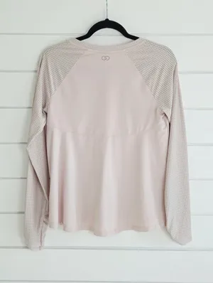 Calia Light Pink Long-Sleeve Performance Top Size S thumbnail 3