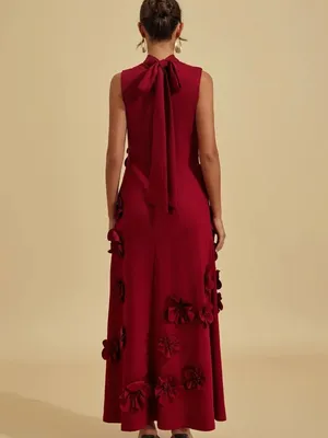 Classy Red Wine Dress. Sleeveless. Sophisticated. Size Medium thumbnail 2