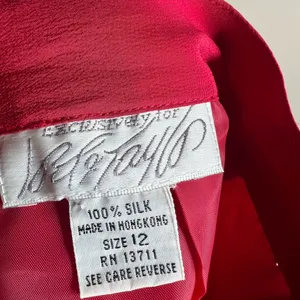 Lord & Taylor silk skirt Red Size 12 thumbnail 7