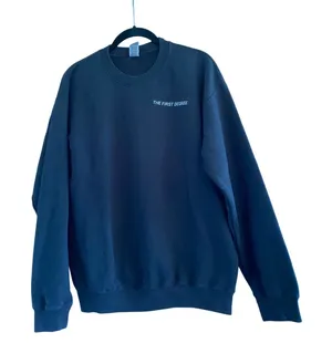 Gildan The First Degree Podcast Black Crewneck Pullover Size Medium thumbnail 1