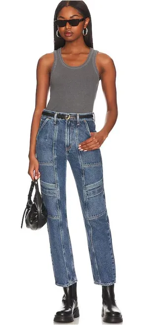 AGOLDE Cooper Cargo Jeans Pants Denim Color Regulation Women’s Sz 32 thumbnail 1