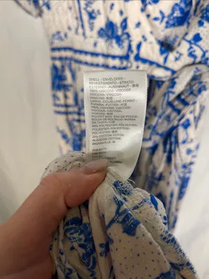 Urban Outfitters Womens Gabrielle Blue Floral Midi Wrap Dress Small thumbnail 6