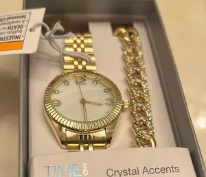 Time and Tru Gold Watch and Bracelet Set Elegant Accessories thumbnail 3