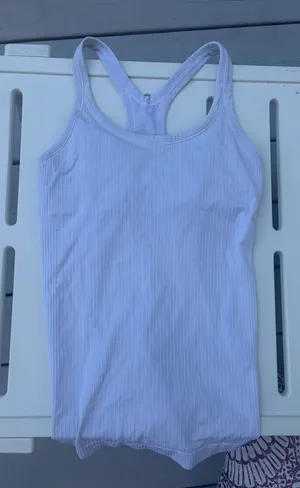 White Lululemon Ebb to Street Tank Top thumbnail 1