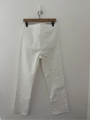 Quince Bella stretch straight jeans in cloud white thumbnail 3