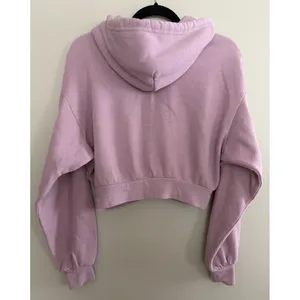 Aviator Nation 5 Stripe‎ Cropped Zip Hoodie Relaxed Mauve/White Neon Size XS thumbnail 2