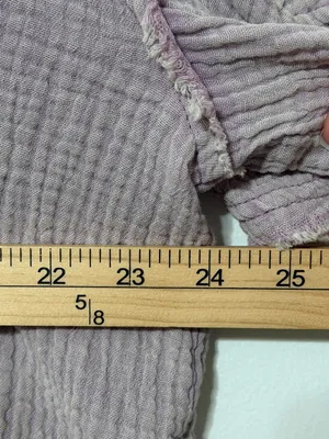 POL Gauze Purple Boho Top Size Small Cropped Oversized Cotton Beach thumbnail 7