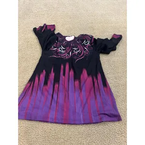 Ab24 woman top shirt bell sleeves purple medium size amazing thumbnail 6