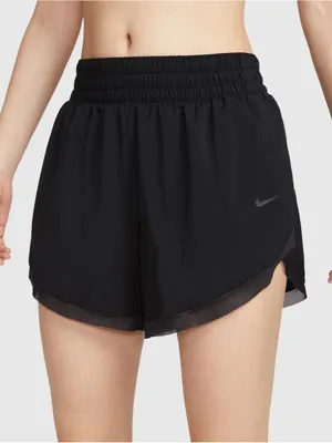 Nike One Women Dri-FIT Brief-Lined Shorts XS Black Running Athletic Workout Gym thumbnail 1
