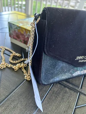 Jimmy Choo Parfums New gold tone chain crossbody bag purse with charm gift thumbnail 3