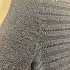 Lauren‎ Ralph Lauren Sweater Medium Cotton Blend Knit Crochet Open Weave Black thumbnail 3