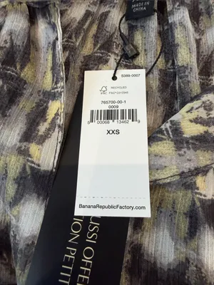 Banana Republic Neutral Multi Printed Tiered Midi Dress Size XXS NWT - C26-032 thumbnail 3