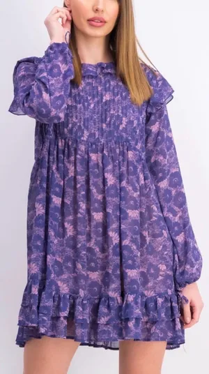 Free People Purple These Dreams Mini Dress thumbnail 1