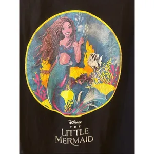 Disney The Little Mermaid Adult Black Graphic T-Shirt NWT Size Large (5533) thumbnail 2