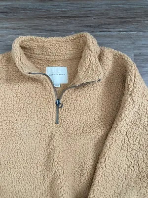 American Eagle sherpa cropped quarter zip thumbnail 2