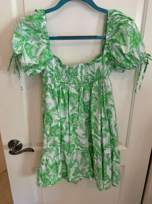 Olivaceous Mini Green Dress thumbnail 2
