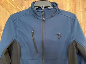 Clique Women’s Medium Blue Black Softshell Full Zip Jacket Outdoor (9222) thumbnail 3