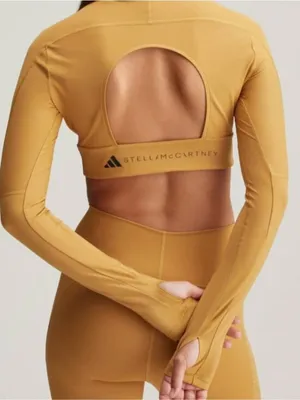 Adidas by Stella McCartney Desert Dune TrueStrength Yoga Crop Top L thumbnail 3