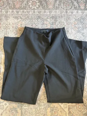Talbots Black Wide-Leg Ponte Trousers thumbnail 2