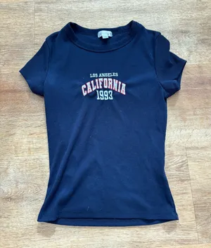 California baby tee navy Blue thumbnail 1