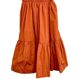 Abercrombie & Fitch Rust Orange Smocked Tiered Sleeveless Mini Dress Womens XS thumbnail 7