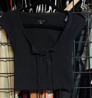 Urban Outfitters Out From Under Knockout Seamless Lace-Up Top - black thumbnail 2