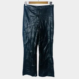 Wilfred Melina Black Vegan Leather High Rise Straight Leg Pants Size 8‎ thumbnail 4
