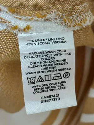 Ann Taylor Camel & White Striped Linen Blend Maxi Dress | Size Large | Belted thumbnail 6