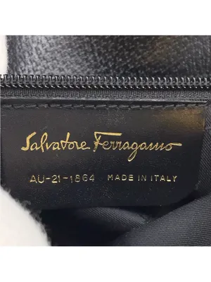 Salvatore Ferragamo Black nylon/leather Shoulder Bag with Gold Hardware thumbnail 12