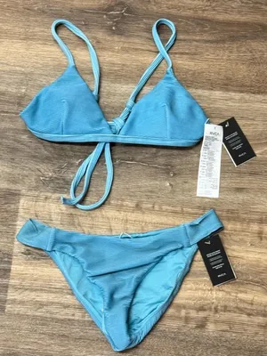 NEW RVCA Blue Two Piece Bikini Women’s Small/Medium thumbnail 1