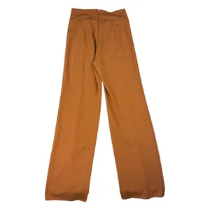 FORE Caramel Brown High Waisted Wide Flare‎ Leg Pants V Waistband Medium Pintuck thumbnail 10