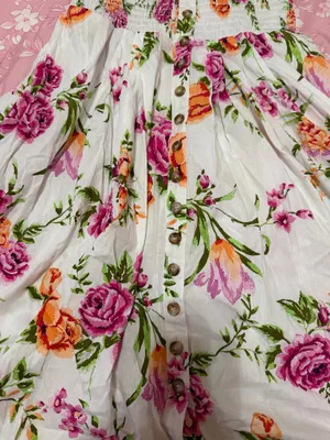 Boutique Floral ruffle maxi dress off the shoulder thumbnail 5