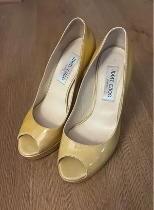 Jimmy Choo Heels Patent Leather Nude 37 thumbnail 1