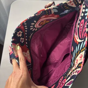 Vera Bradley Glenna Painted Paisley‎ Quilted Microfiiber Shoulder Bag Purse Tote thumbnail 5