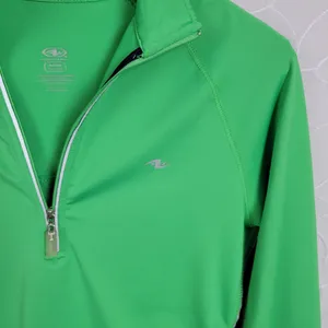 Athletic Works Womens Top Size Medium Green Quarter Zip Athletic Long Sleeves thumbnail 5